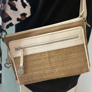 Brighton Tan and Cream shoulder Bag